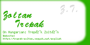 zoltan trepak business card